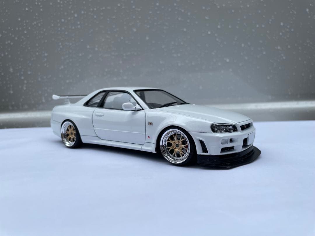1/24 スカイラインR34GT-Rちょい改造の完成品