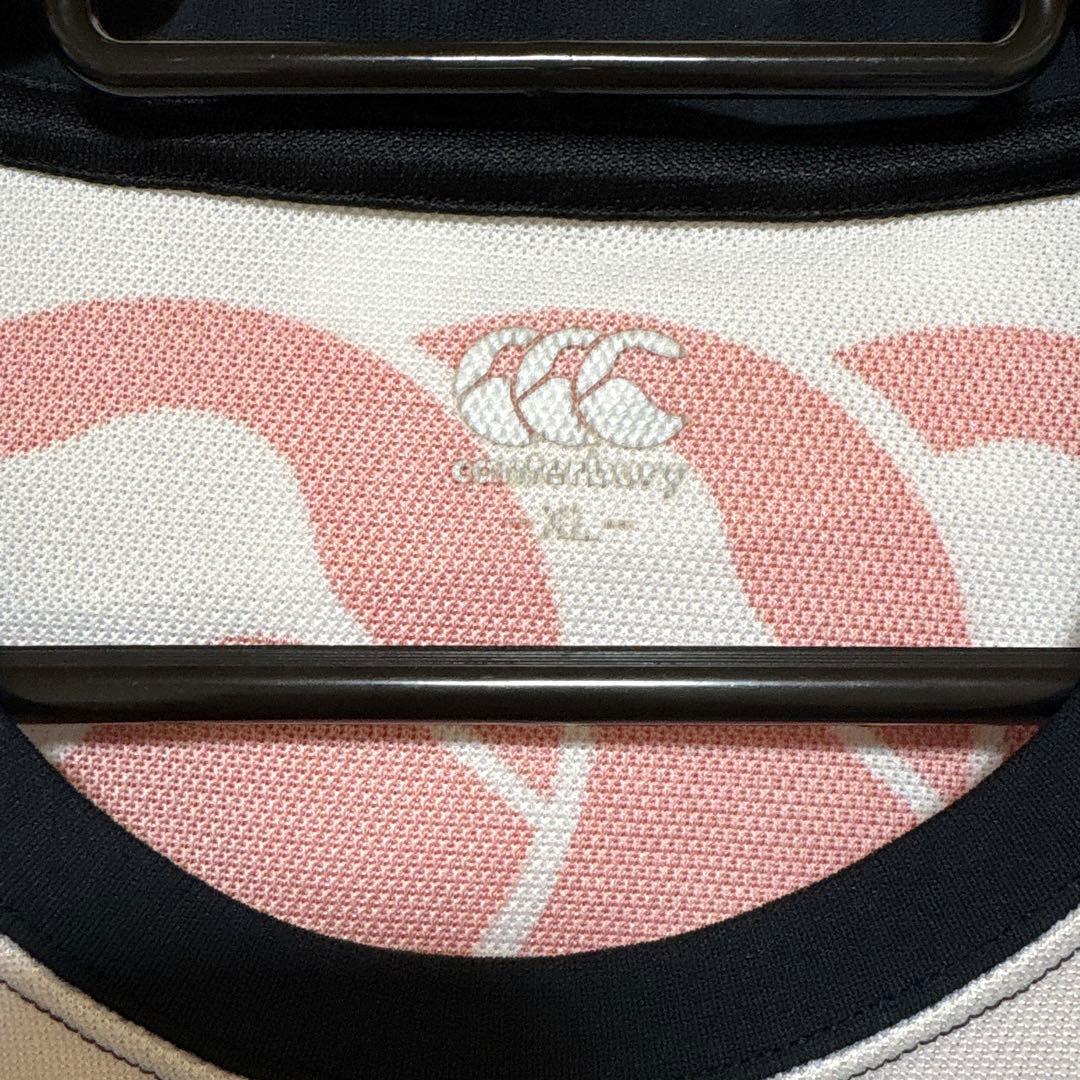 canterbury ラグビーシャツ 黒/白