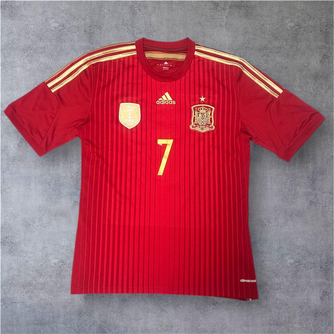 激レア❗️アディダス スペイン代表　2014 ホームユニフォーム ダビド・ビジャ