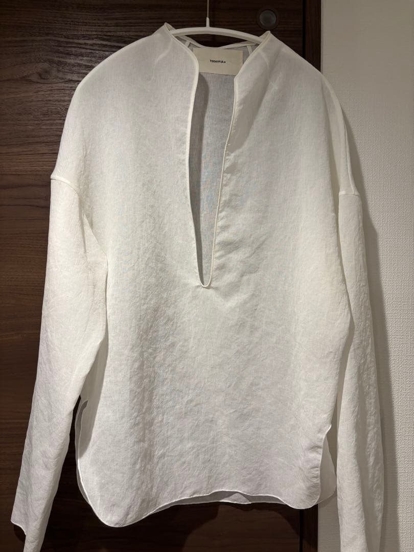 todayful スラブスリットシャツ