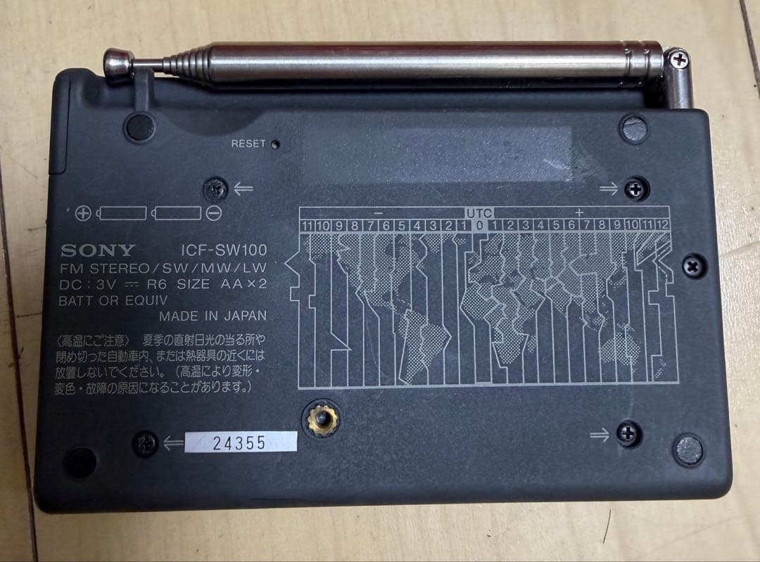 ソニー　ワールドバンドFM/LW/MW/SWレシーバー　ICF-SW100
