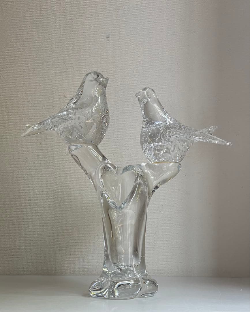 ヴィンテージ　北欧ガラス　スウェーデン gullaskruf グラスクルフ　鳥
