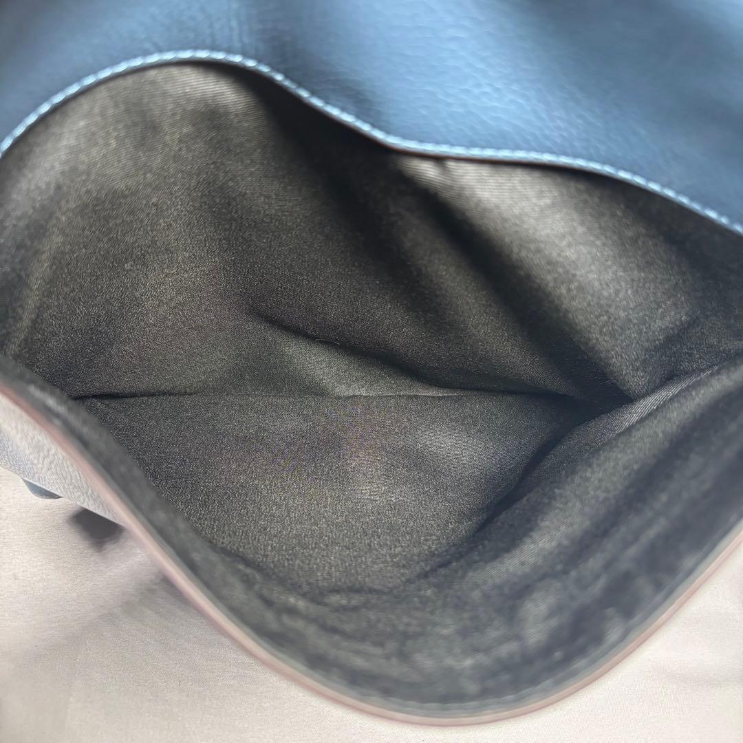 コーチ ショルダーバッグ メッセンジャーバッグ 斜め掛け レザー ブルー