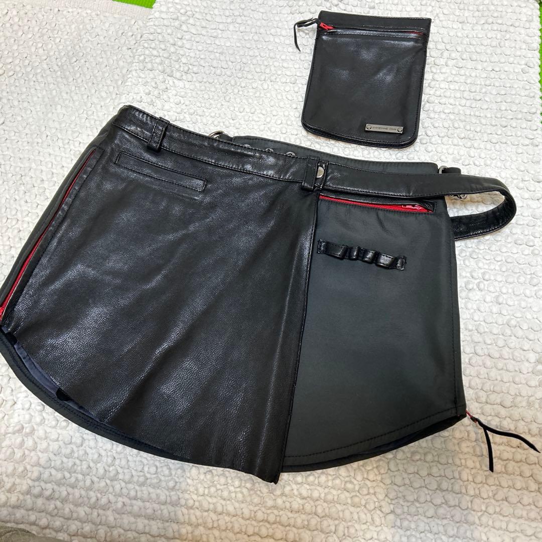 VIVIENNETAM ボディスカート山羊皮 1番外側ボタンでウエスト37×2㎝