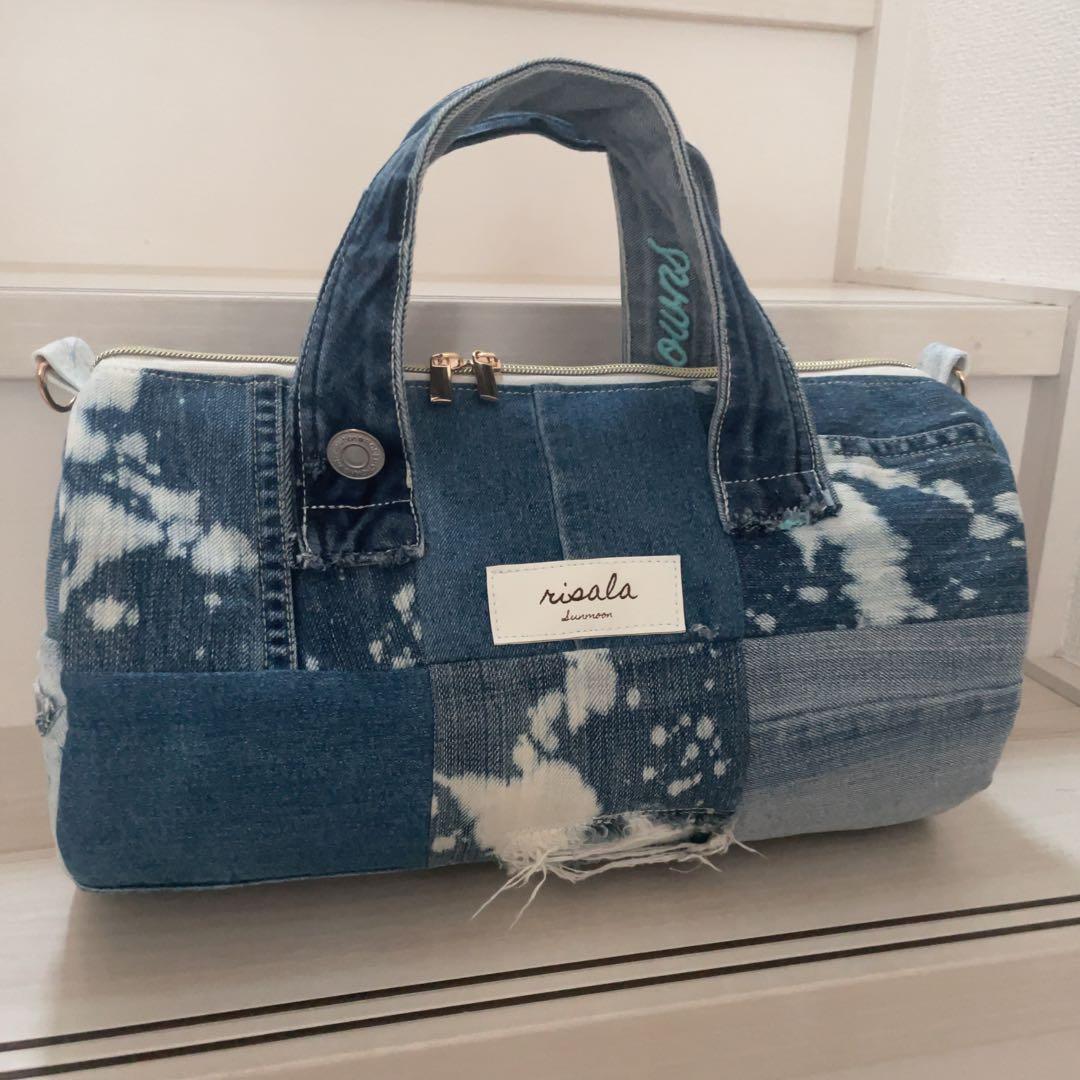 K.121さま専用 デニムリメイク ドラム型バッグ