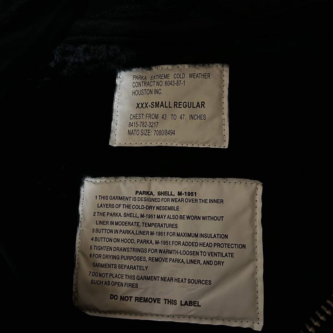 未使用 HOUSTON M-51 フィッシュテールパーカー BK XXXS