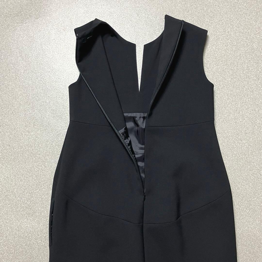 【美品✨ Vネック コクーン】ヨーコチャン ノースリーブワンピース 黒 ドレス
