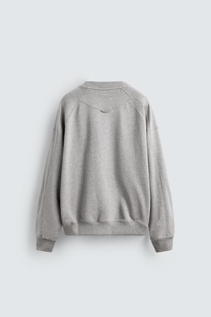 ZARA　チャンピオン パッチ クルーネック スウェットシャツ　L