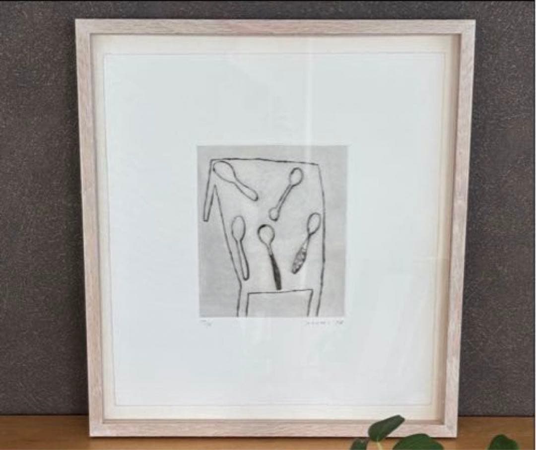 大橋歩銅版画「スプーン」初期の個展作品貴重Arneアルネa.アンドエーDANSK