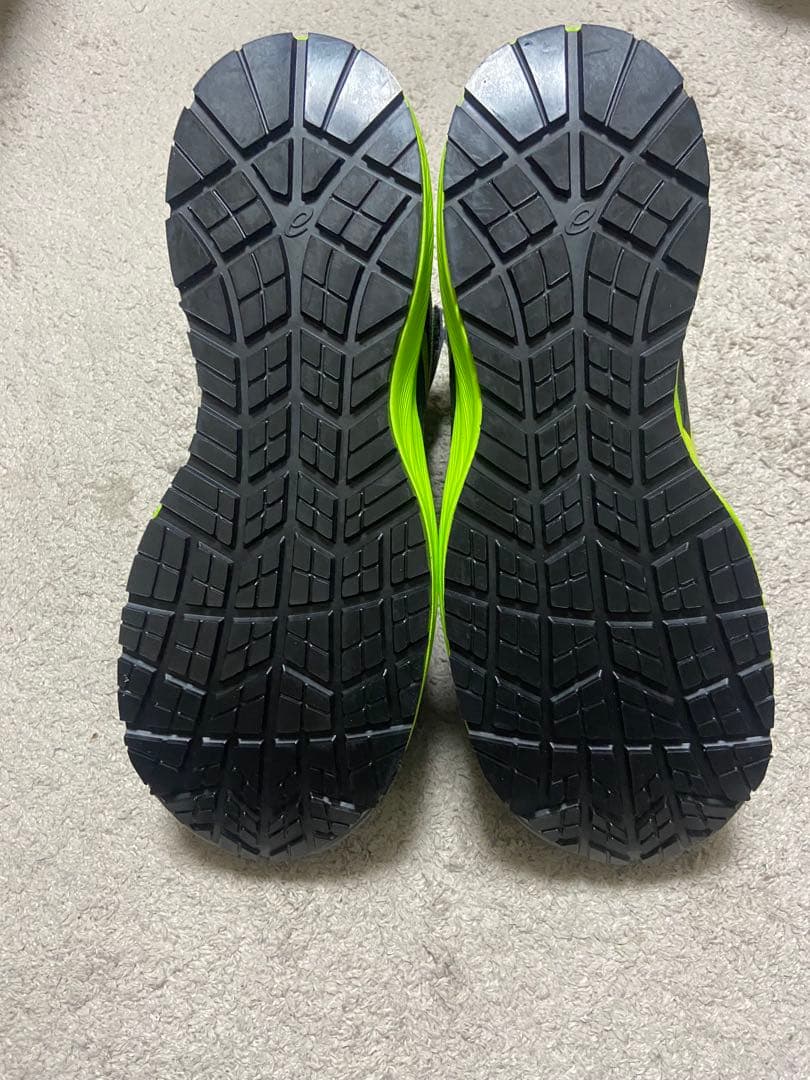 asics 安全靴 黒/黄緑 JSAA認定