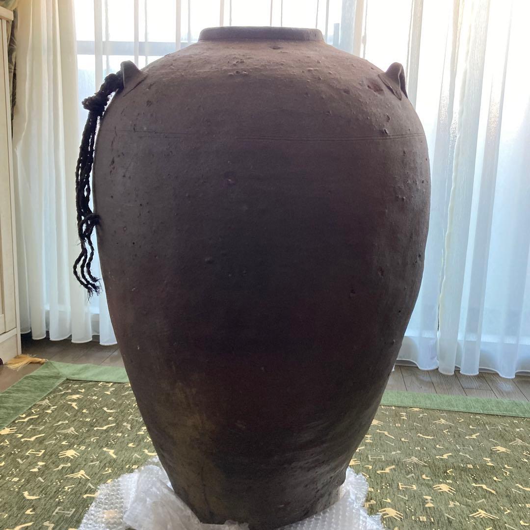 古備前　三耳大壺　陶器　室町時代