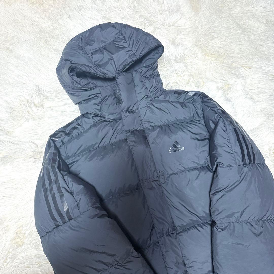 トロトロ　adidas アディダス　ブラックロング ライトダウンコート