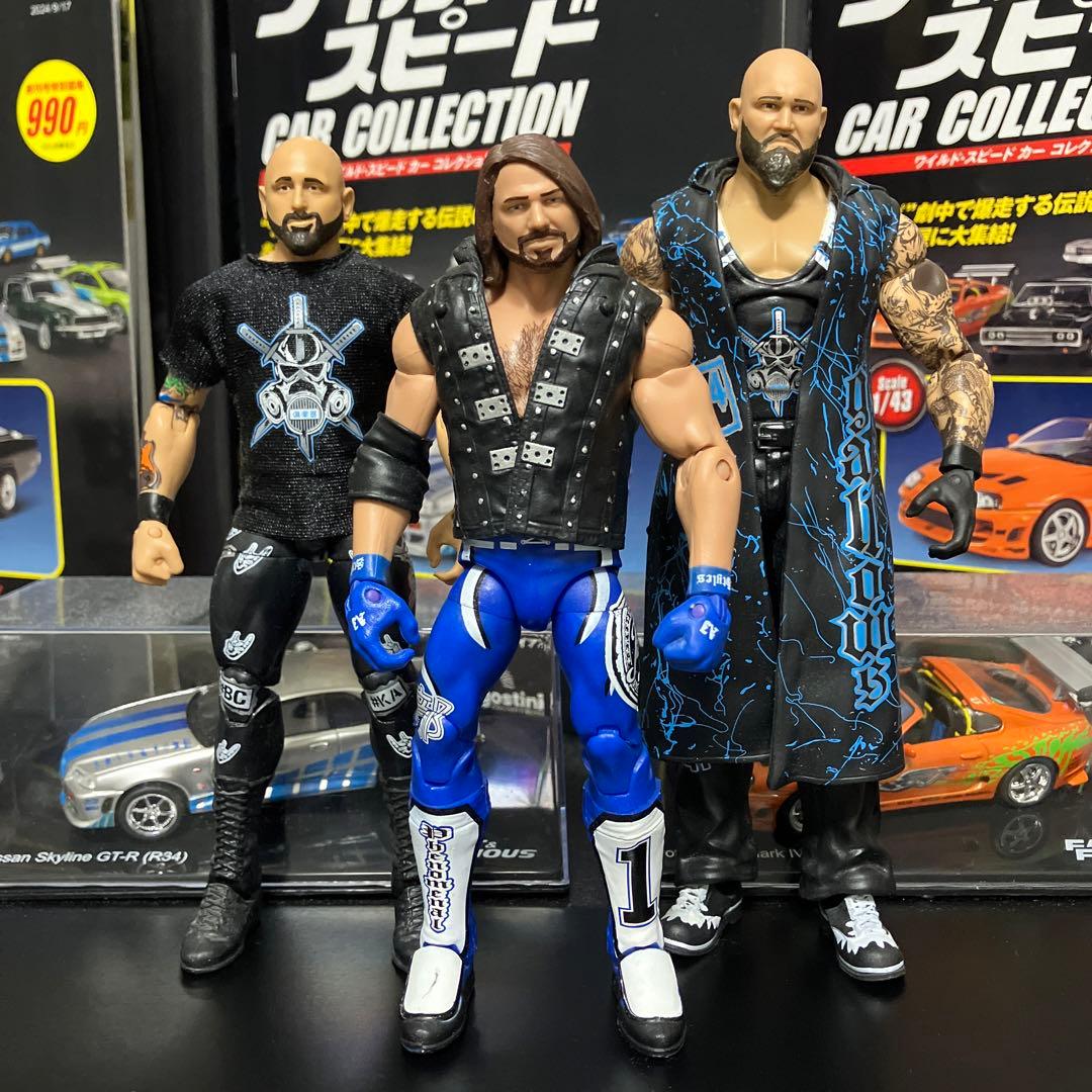 WWE AJスタイルズ & アンダーソン & ギャローズ フィギュア 3体セット