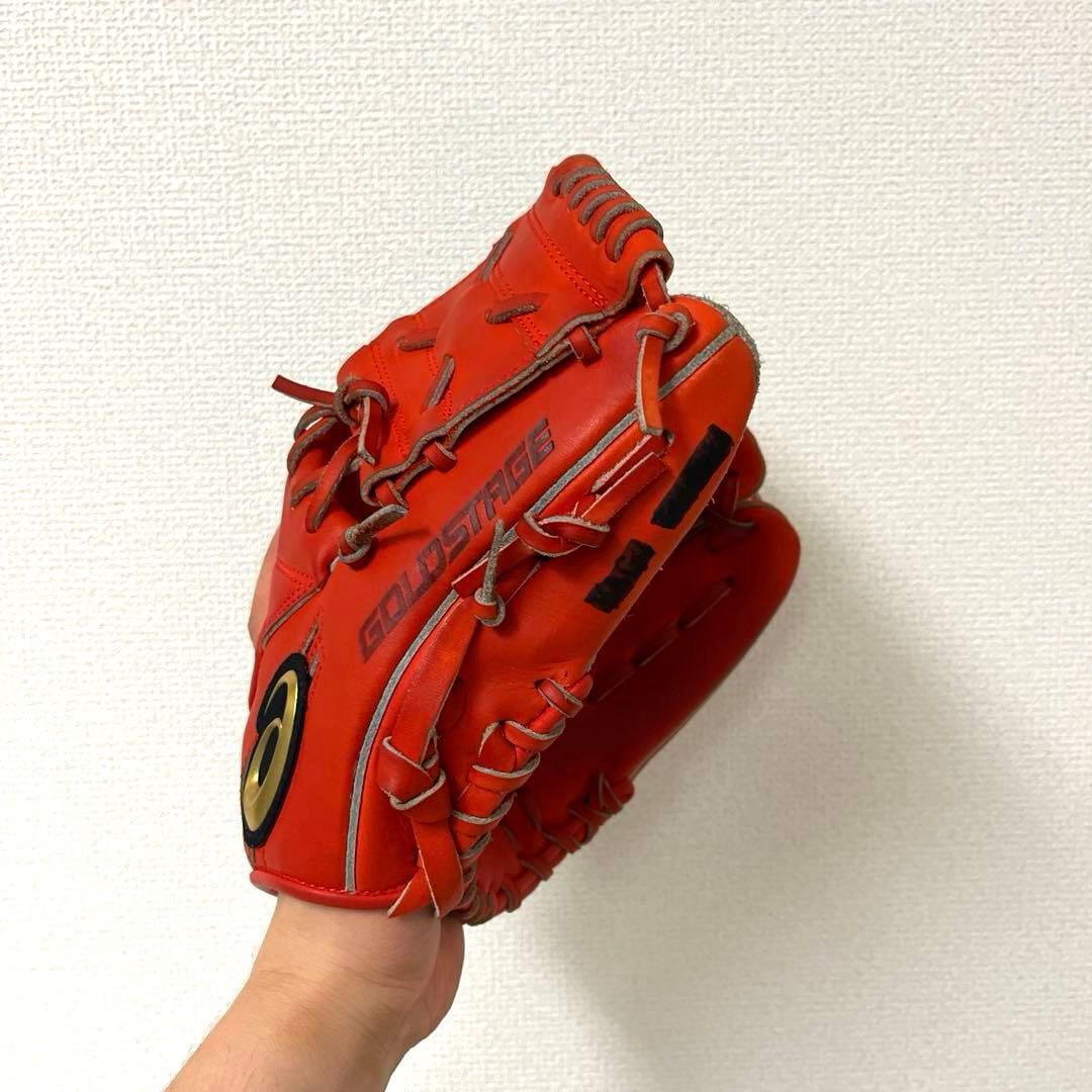 019 アシックス ゴールドステージ 美品 型抜群 軟式 少年 内野手グローブ
