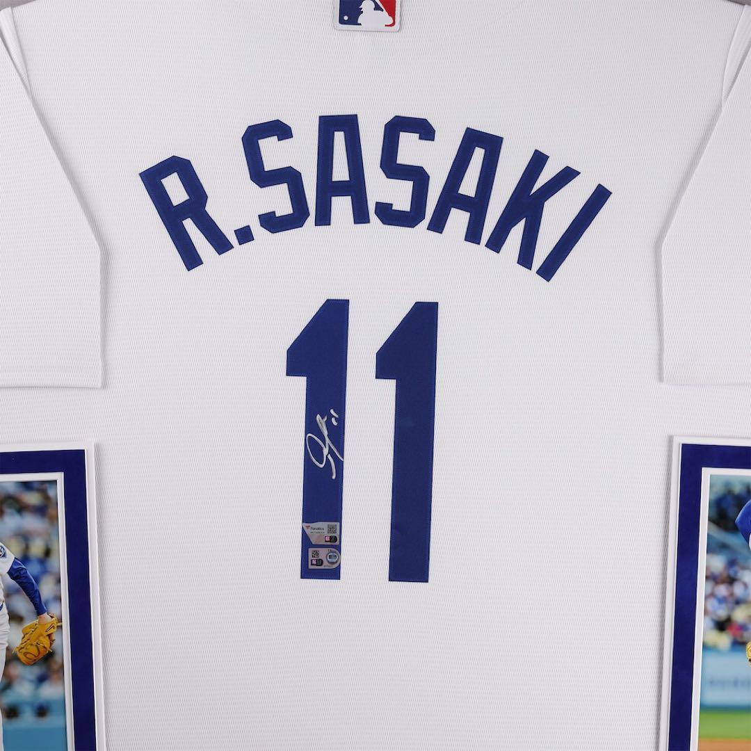 【最安値保証】　佐々木朗希　ドジャース　直筆サイン入り　ユニフォーム