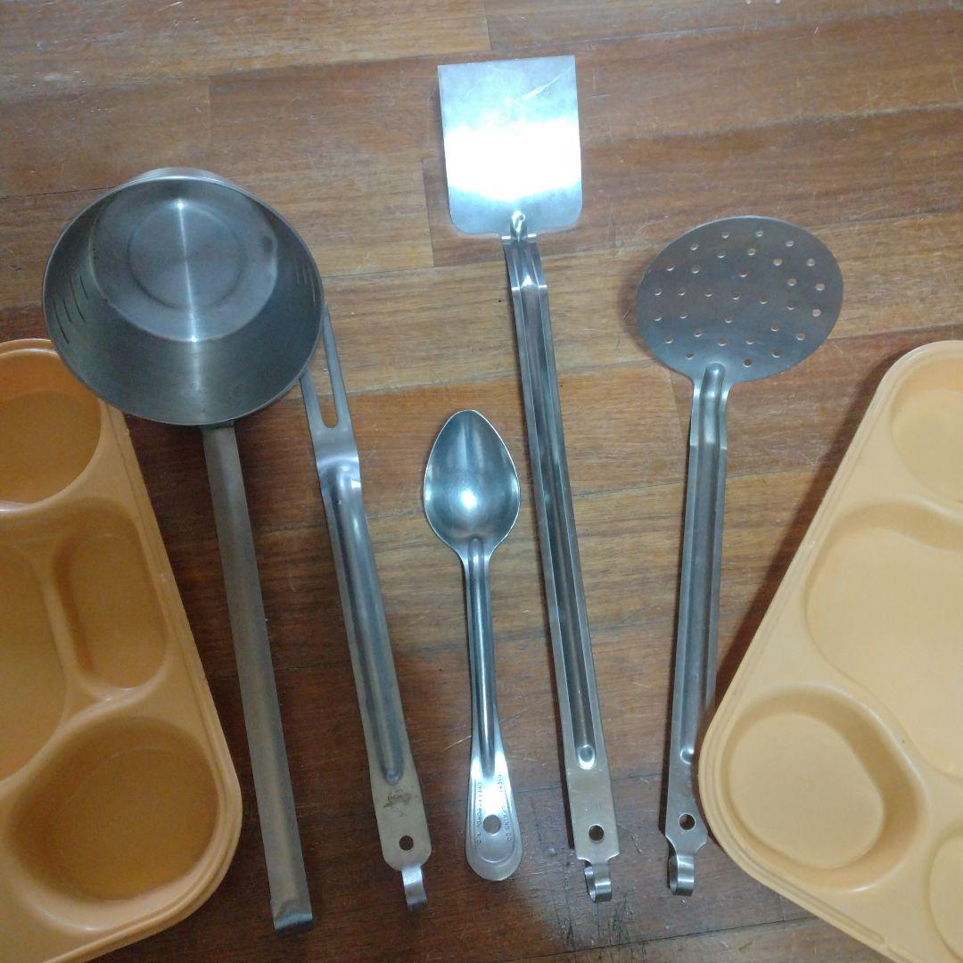 米軍USミリタリーカトラリー&メストレイ7点BBQソロキャンプアウトドア古道具