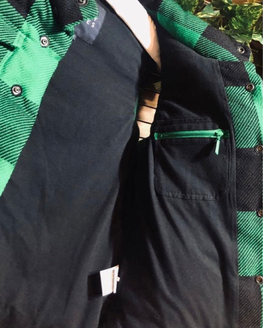 [美品]PEARY GATES/パーリーゲイツ/ダウンベスト/チェック/グリーン