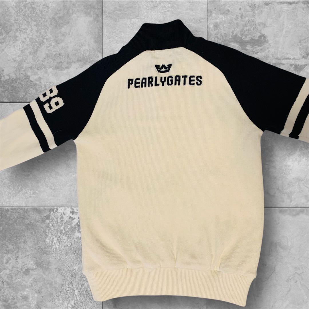 パーリーゲイツ ニットブルゾン 裏地付き ウール混 メンズ 4/M