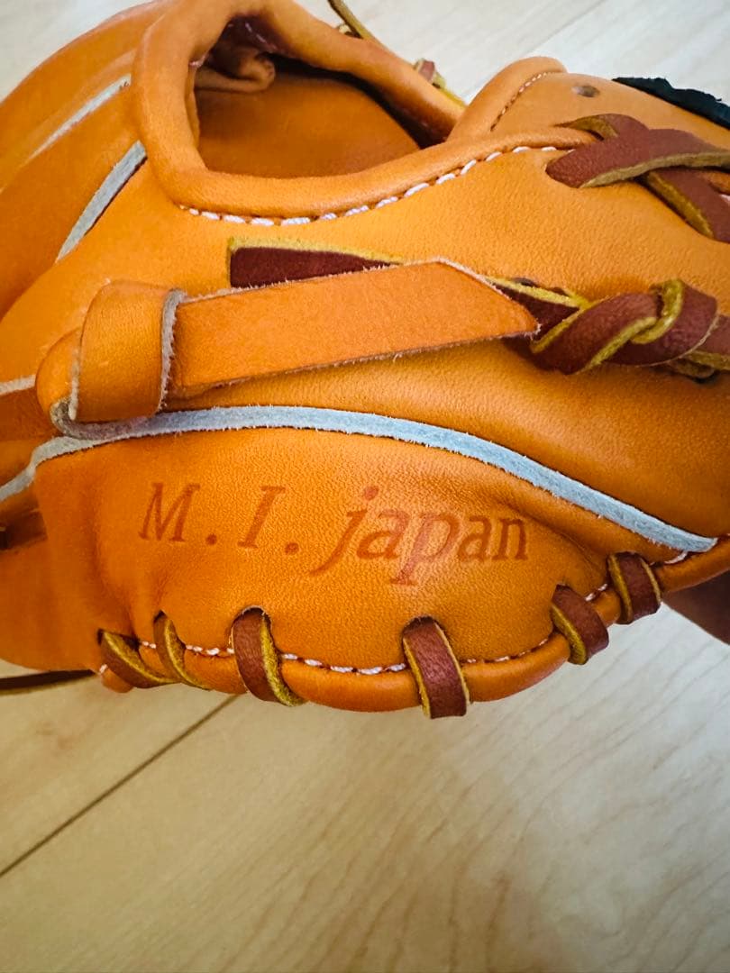 Yell-story オレンジ レザー 硬式野球グローブ