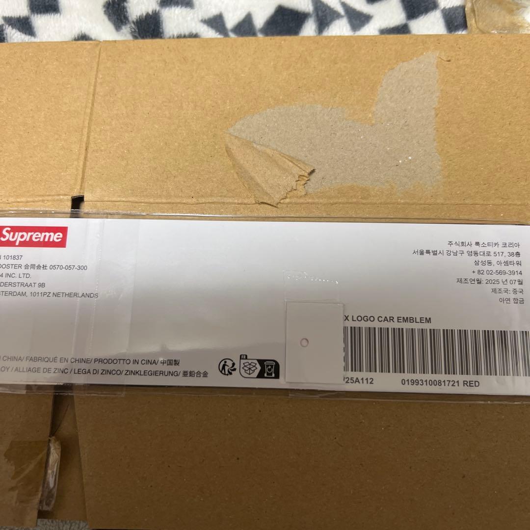 アクセサリー Supreme Box Logo Car Emblem \"Red\"