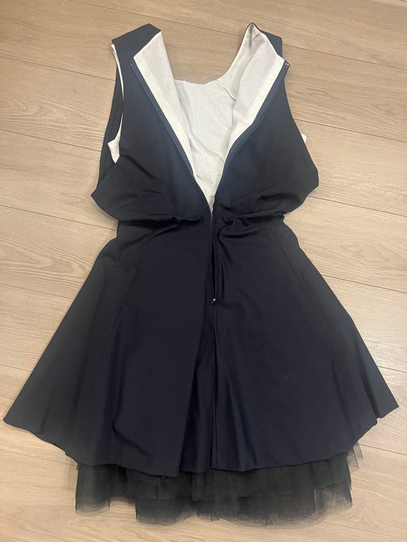 亀*井様 コムデギャルソン　ドレス　ノースリーブ　チュール　ブラック　M