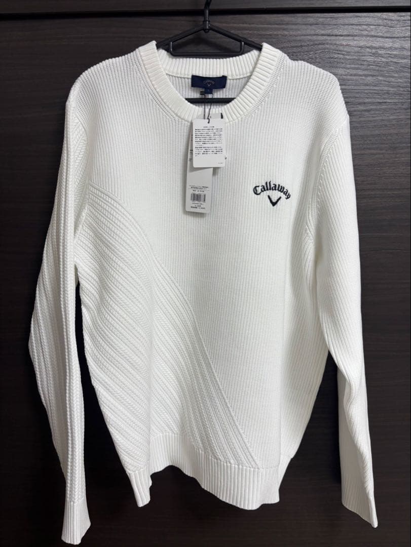 新品　Callaway ホワイト セーター L