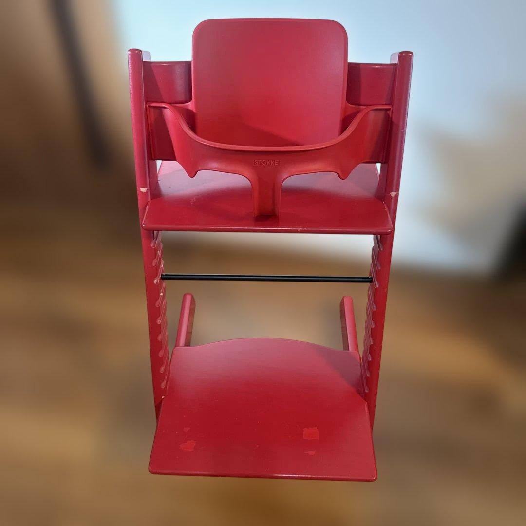 良品　ストッケ　トリップトラップ　ベビーチェア　レッド　シリアルナンバー3