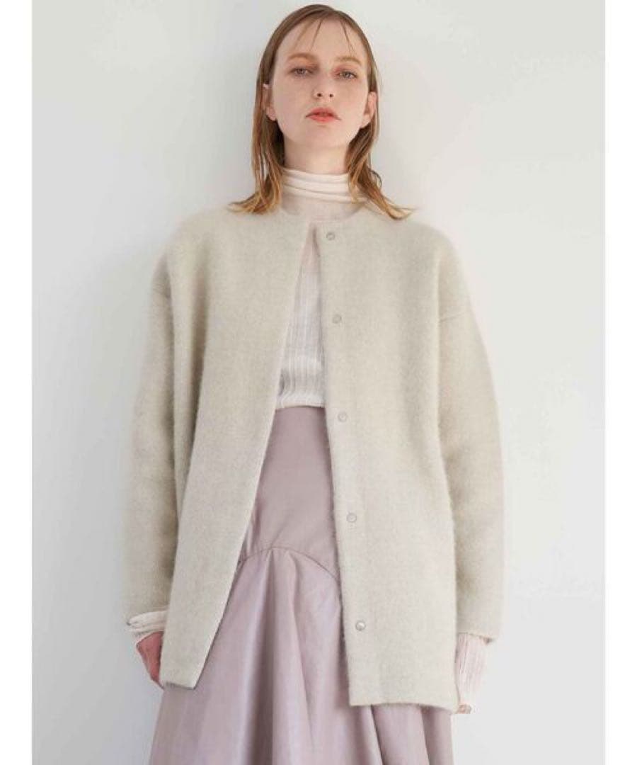 ベーシックCNラクーンミックスダブルフェイスカーディガン ELENDEEK