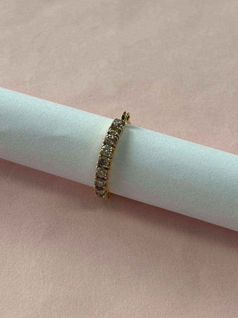 ダイヤモンド　フープピアス⭐️18K 0.5カラット　片耳