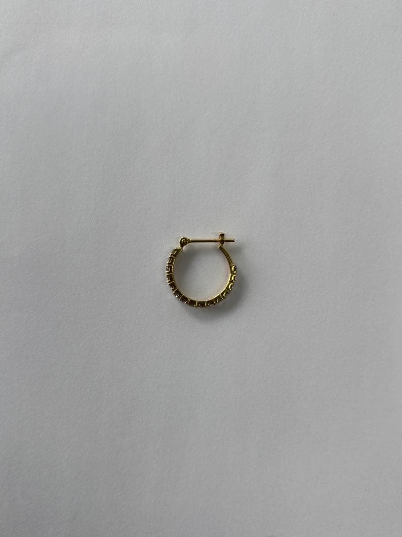 ダイヤモンド　フープピアス⭐️18K 0.5カラット　片耳