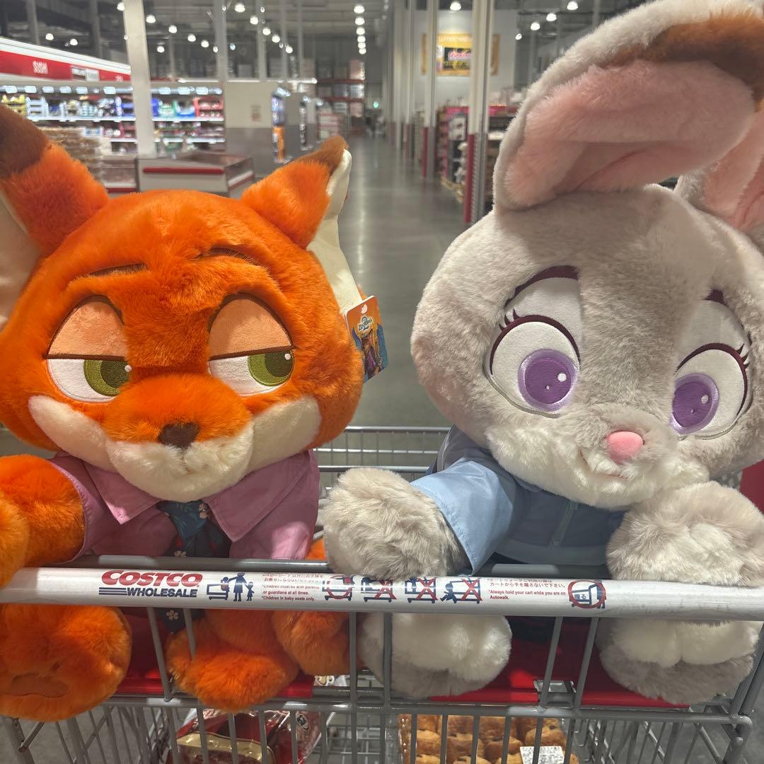 即日配送　新品ズートピア2 ジュディ ニック ぬいぐるみコストコブランケット付き