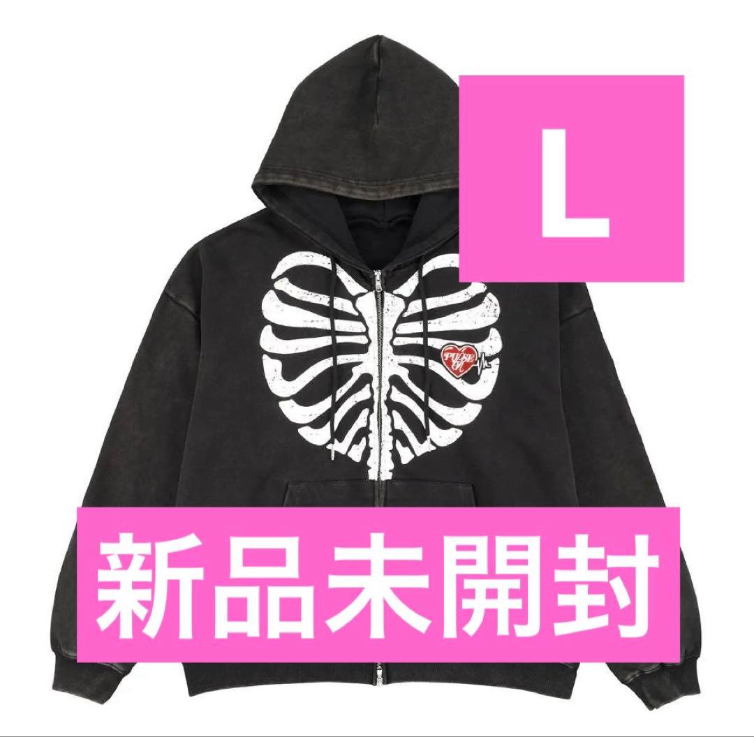 TREASURE ジップアップフーディー　黒　Lサイズ