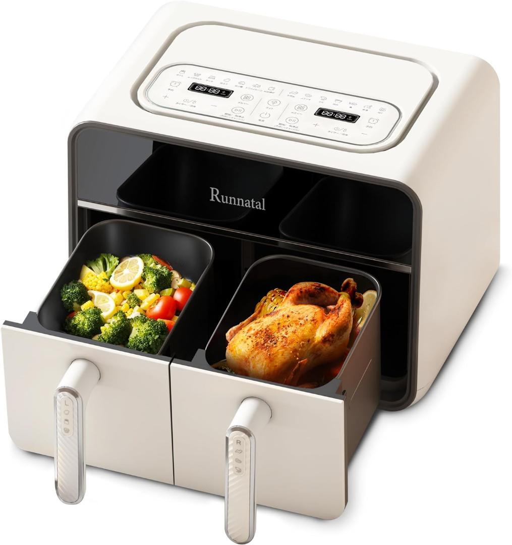 【限定値引き】Runnatal デュアルゾーンエアフライヤー 8L