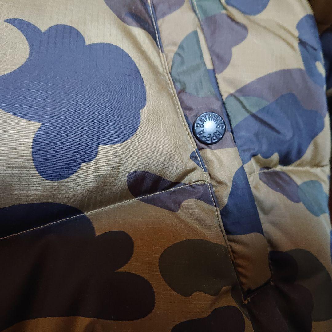 アベイシングエイプ ダウンジャケット カモフラ迷彩 S