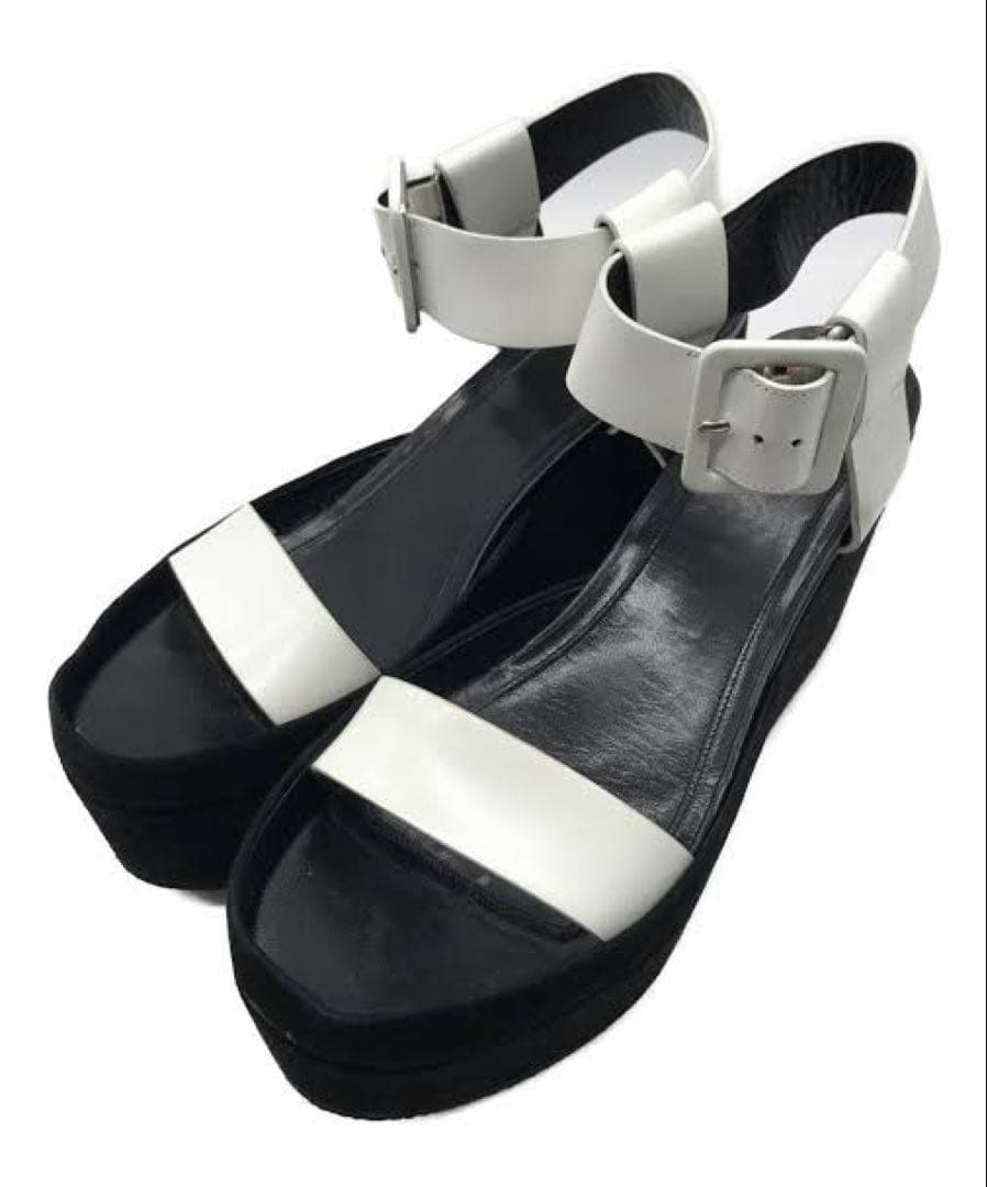 CELINE プラットフォームサンダル ホワイト・ブラック