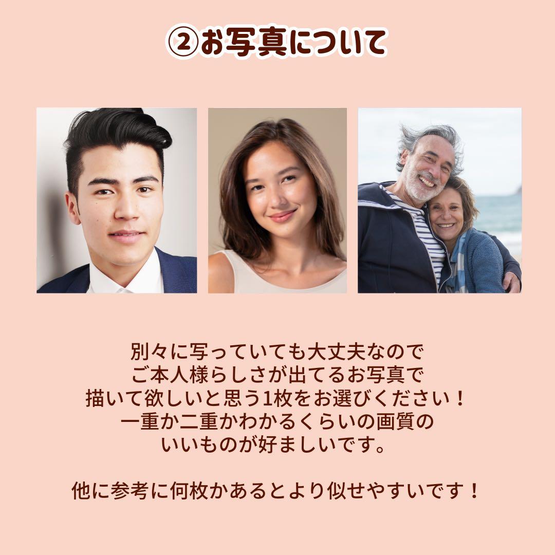 2名さま　A4サイズ×2【似顔絵オーダー】紙のみ