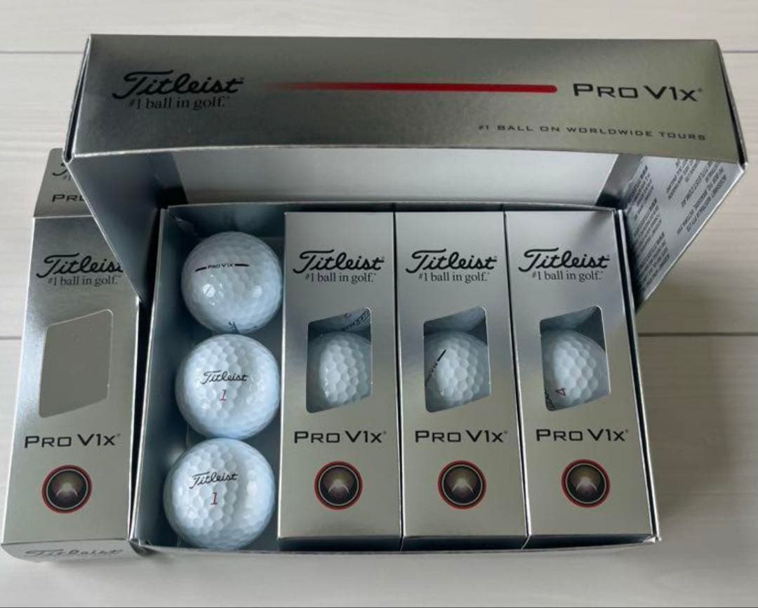 新品未使用Titelist タイトリストPROV1Xゴルフボール白 2ダース+7
