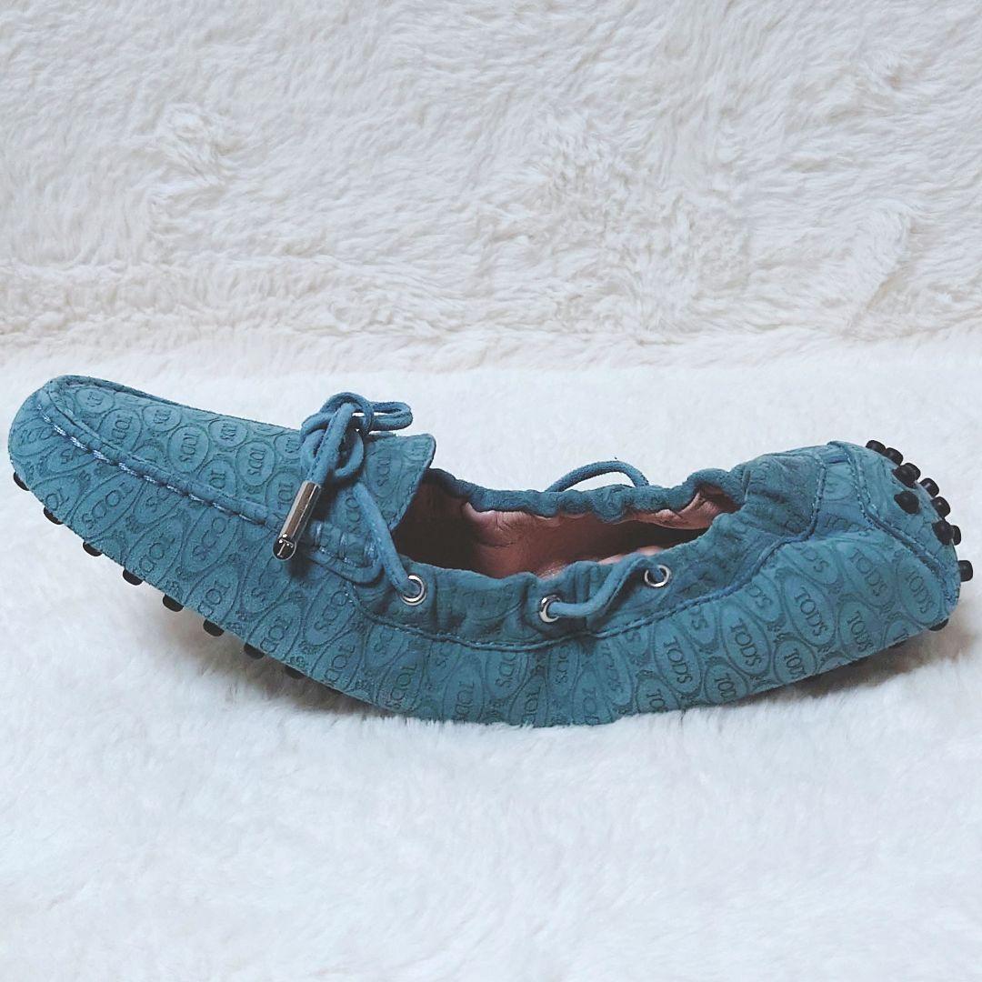 極美品 TOD'S トッズ スウェード モカシン ドライビングシューズ 38