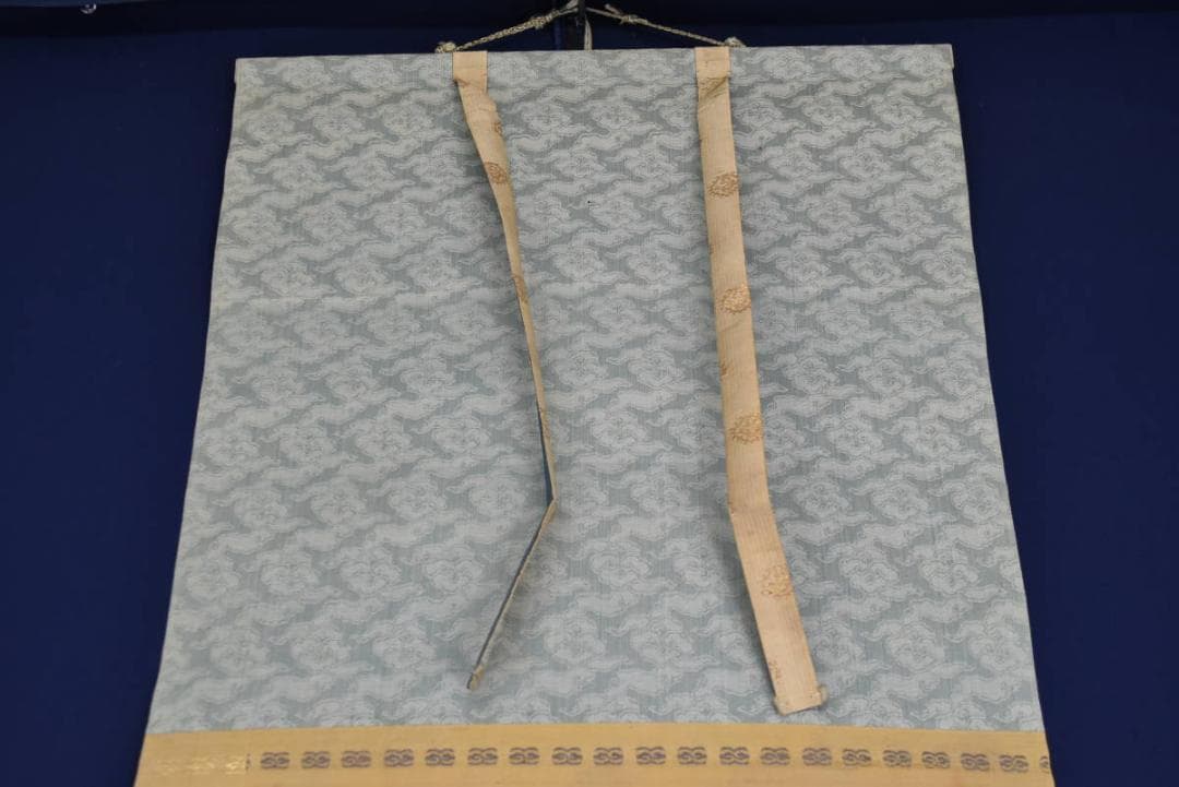 【真作】土佐光起/川渡布袋図/布袋図/七福神/掛軸/名家伝来/AA-990