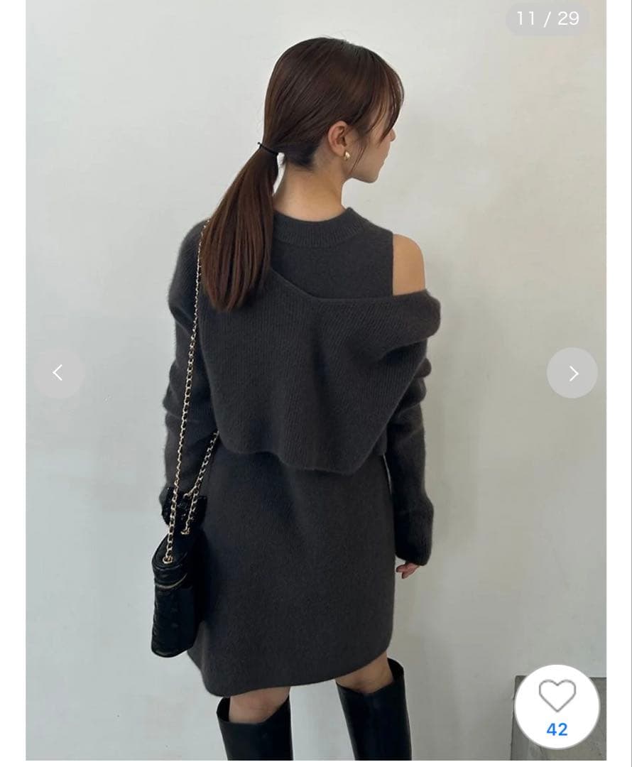 snidel ミニワンピース　ノースリーブ　ショートカーディガン　set