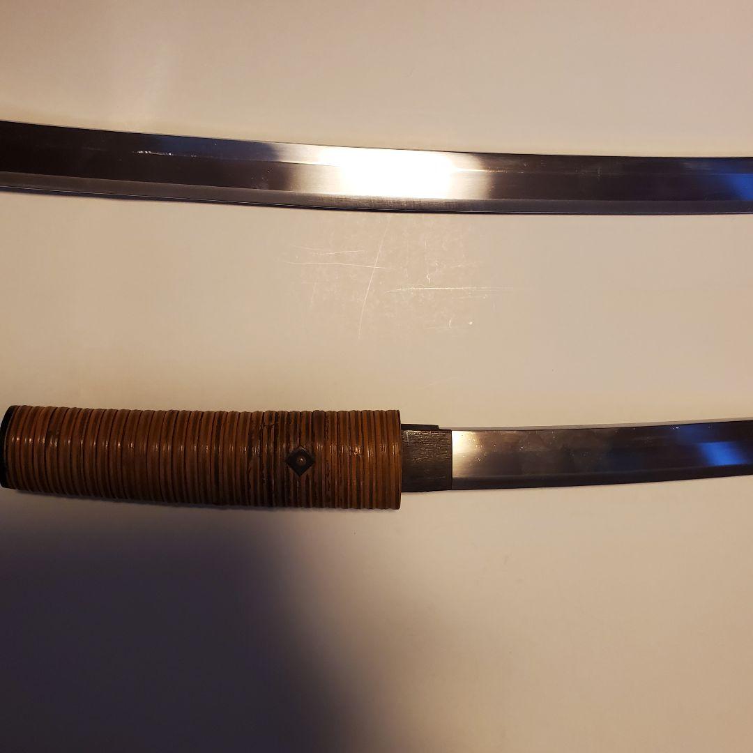 模造刀　仕込み丸茶竹鞘　大小セット