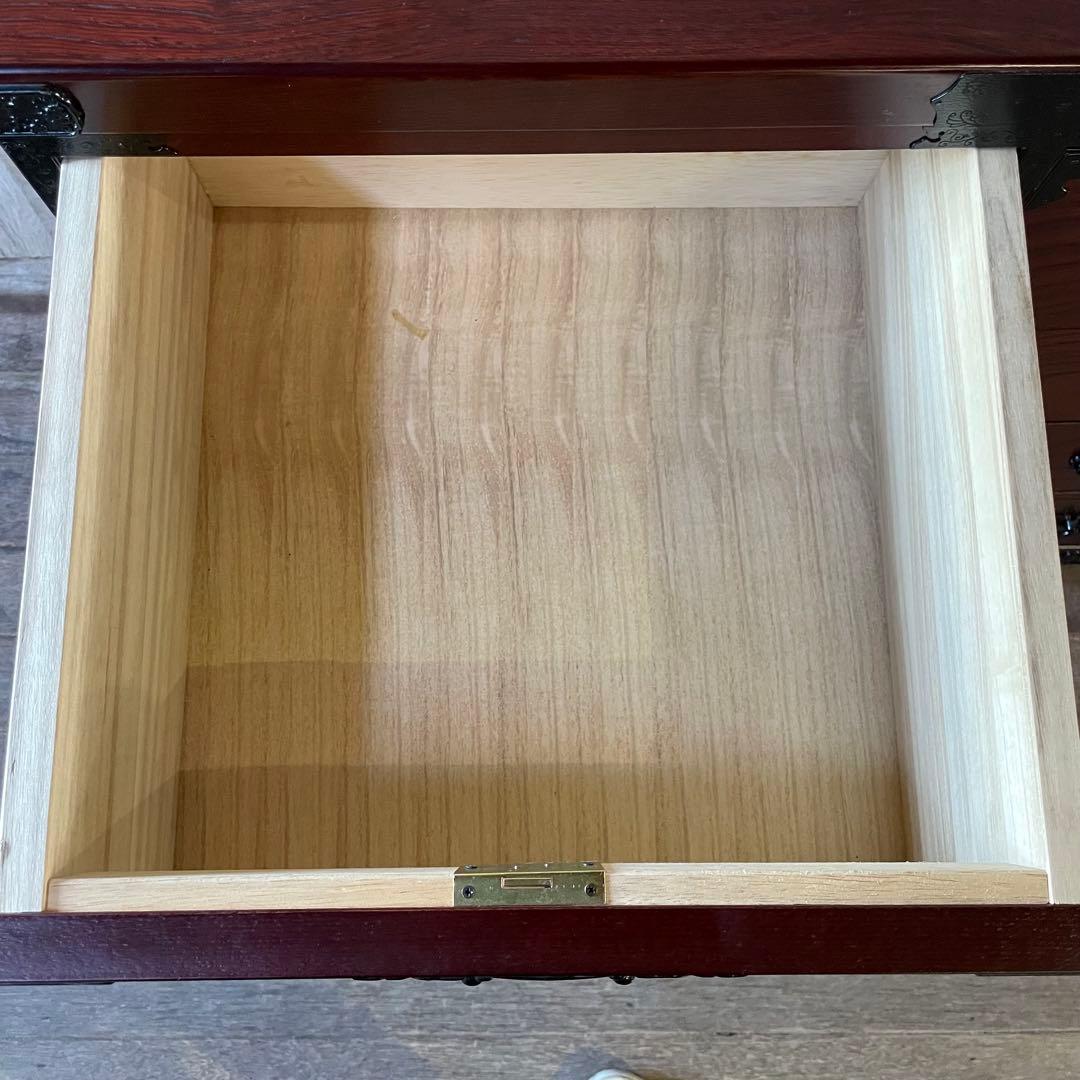 飛鳥工芸家具 車箪笥 民芸箪笥 4段チェスト 欅 和製アンティーク 民芸家具