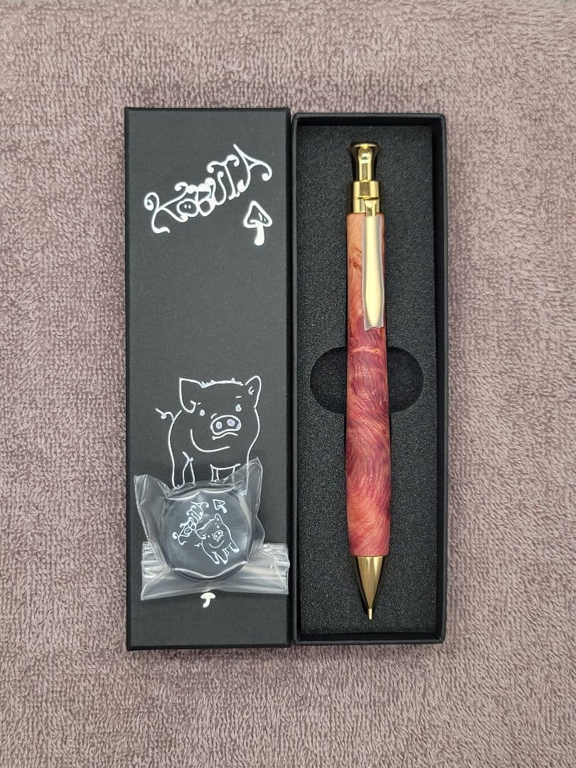 新品　こぶた工房　タクサスフロリニーバー　極上杢　シャープペンシル0.5