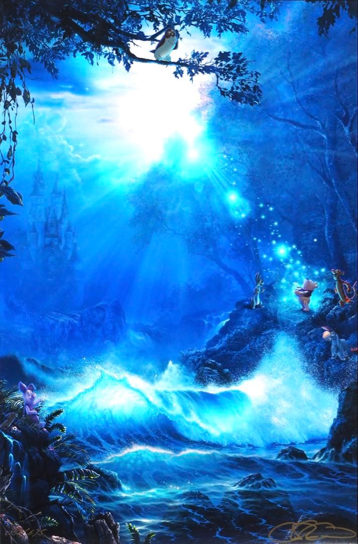 みるる■クリスチャンラッセン 版画 ウィニーザプー マジックデイ