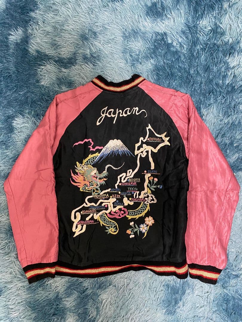 美品　希少beams x テーラー東洋スカジャン 黒龍虎　サイズF