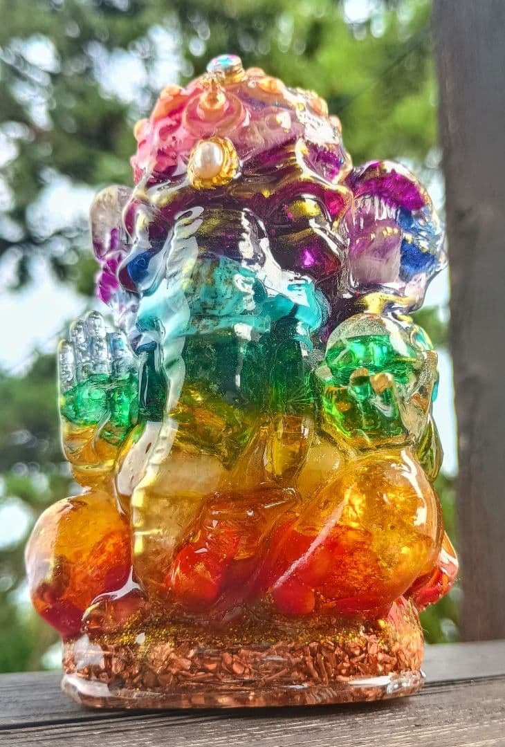 CHAKRA✧COLOR✧ガネーシャ神✧オルゴナイト