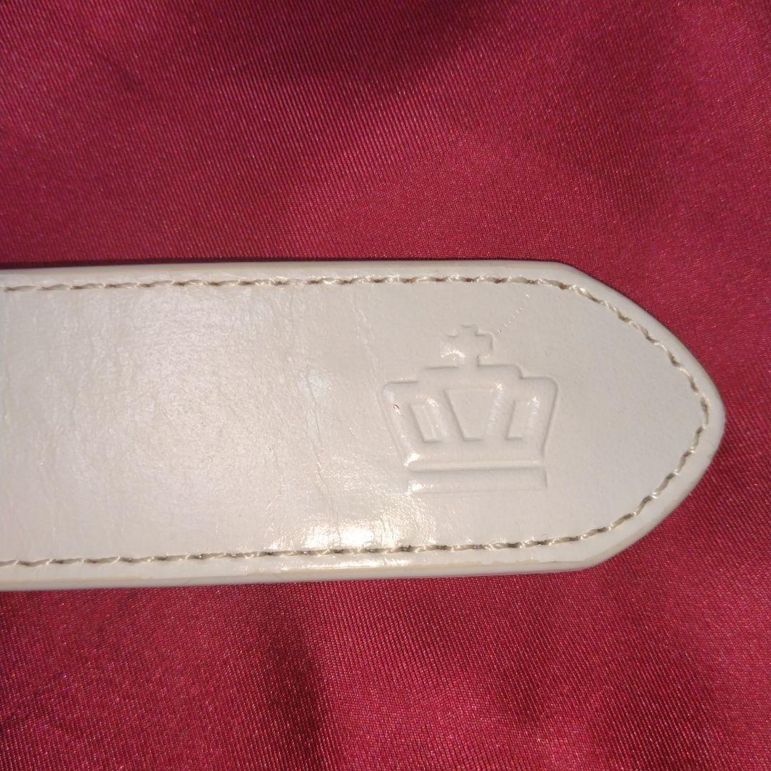 パーリーゲイツ　1989美品 ホワイトベルト　110cm 34mm ピンバックル