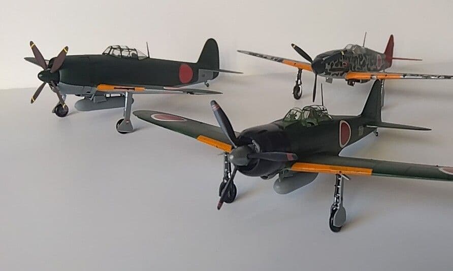 零戦22型、紫電改、飛燕