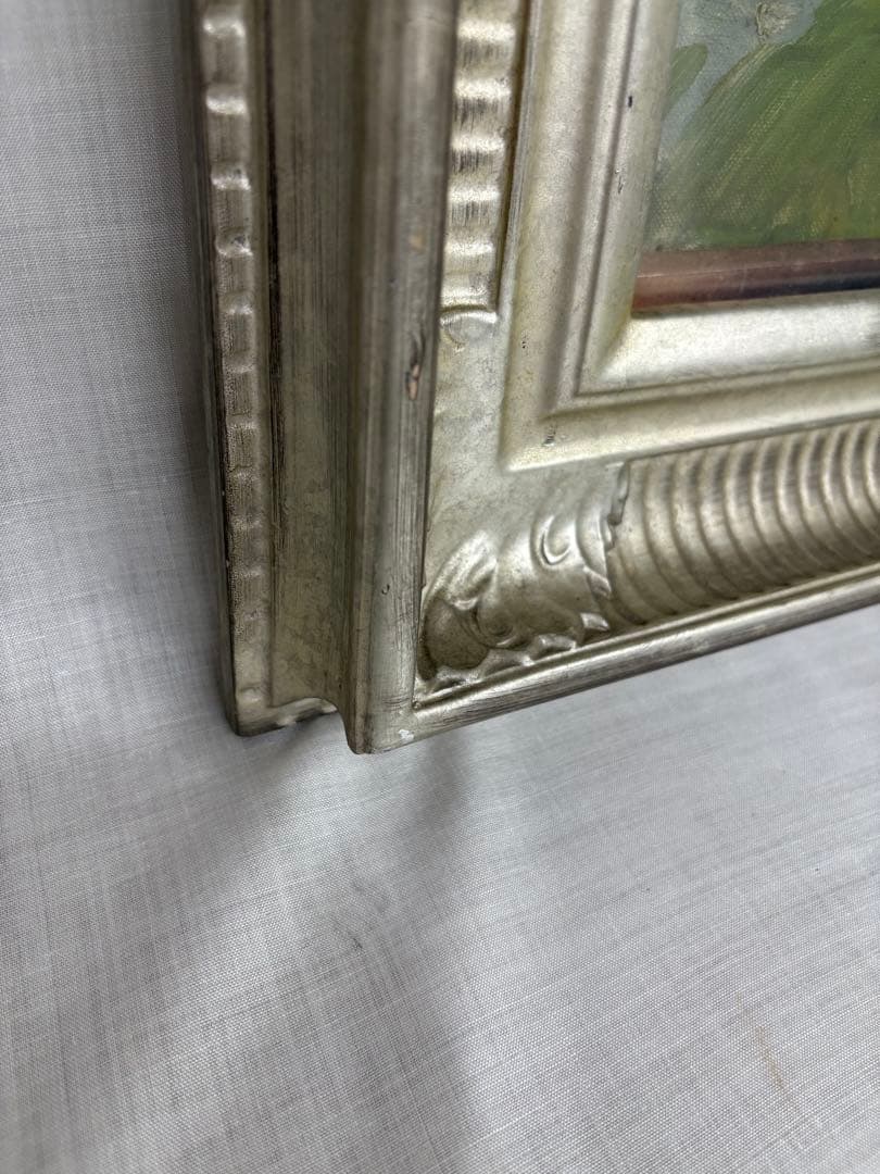 「睡蓮」　島野重之　絵画　風景画 花 油彩画　日展