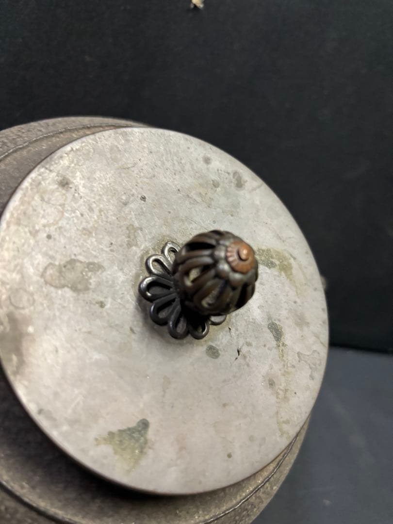 宝斎 伊藤宝斎？ 茶釜 鉄 茶道具 鉄瓶 工芸品 アンティーク 裏 表 茶道